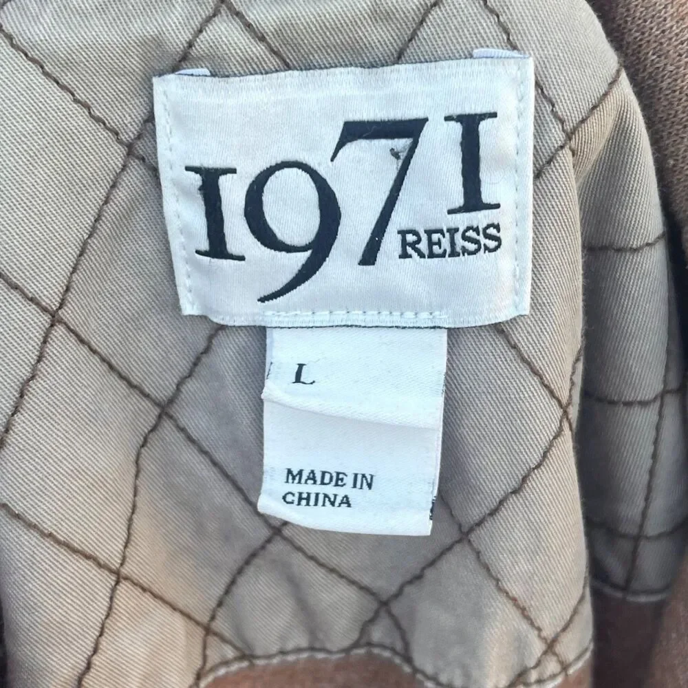 Reiss Men's Tan Shawl Collar Sweatshirt Sweater Top Size Large